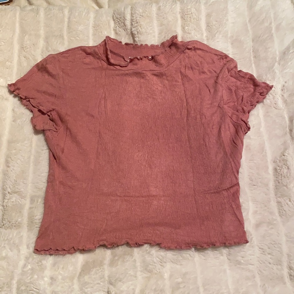 Cropped blush pink active USA top. Size small